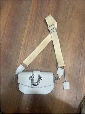 True Religion Shoulder Bag W/Signature Logo Accents Crossbody/Saddle Bag Gray